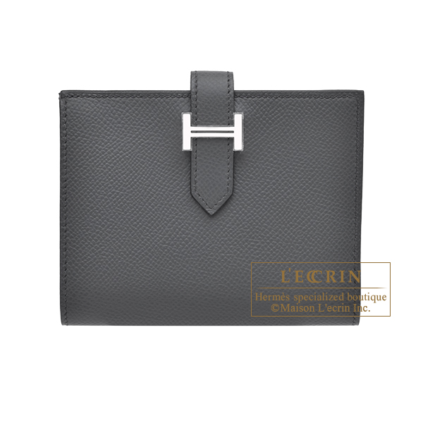 エルメス ベアンコンパクト グリミスティ ヴォーエプソン シルバー金具