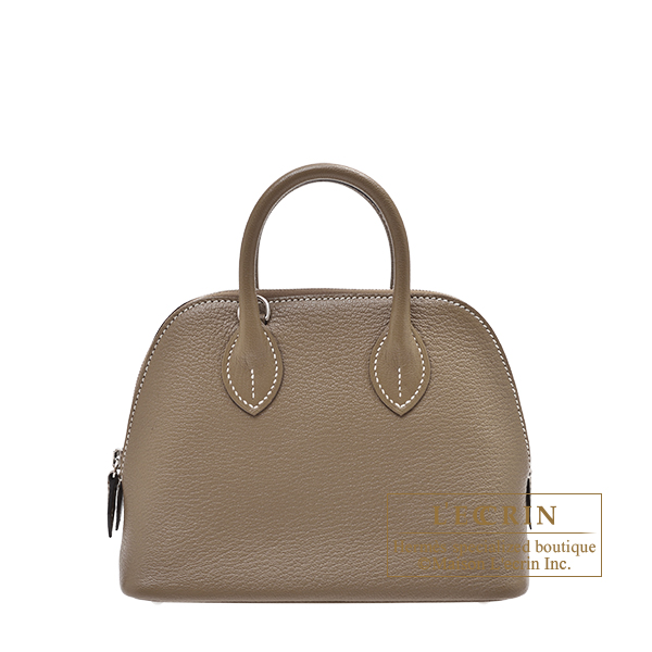 エルメス ボリード1923 ミニ エトゥープ シェブルミゾル シルバー金具