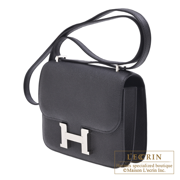 エルメス コンスタンスミニ ミラー ブラック ヴォーエプソン シルバー