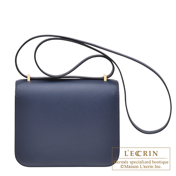 エルメス コンスタンスミニ ミラー ブルーネイビー ヴォーエプソン