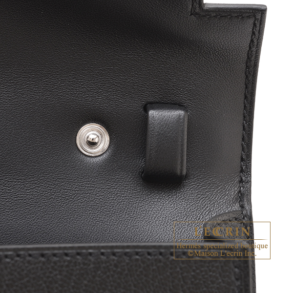 エルメス ケリーエラン/外縫い ブラック シェブルシャムキラ シルバー