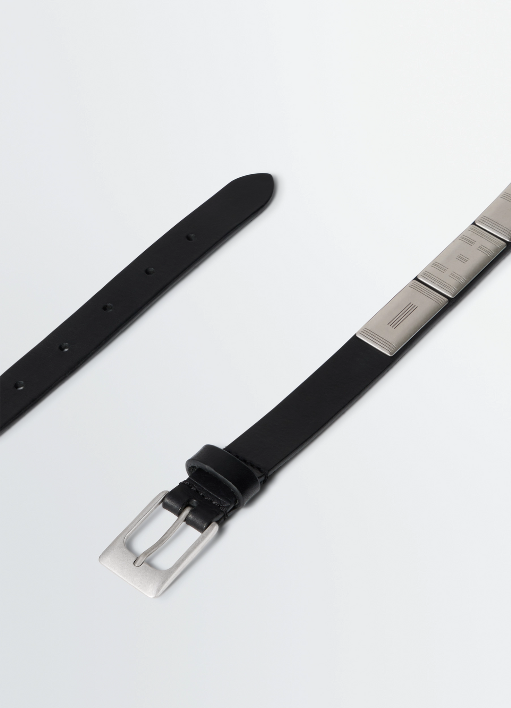 バッファロースタッズベルト 20mm レザー - Black - スムースレザー