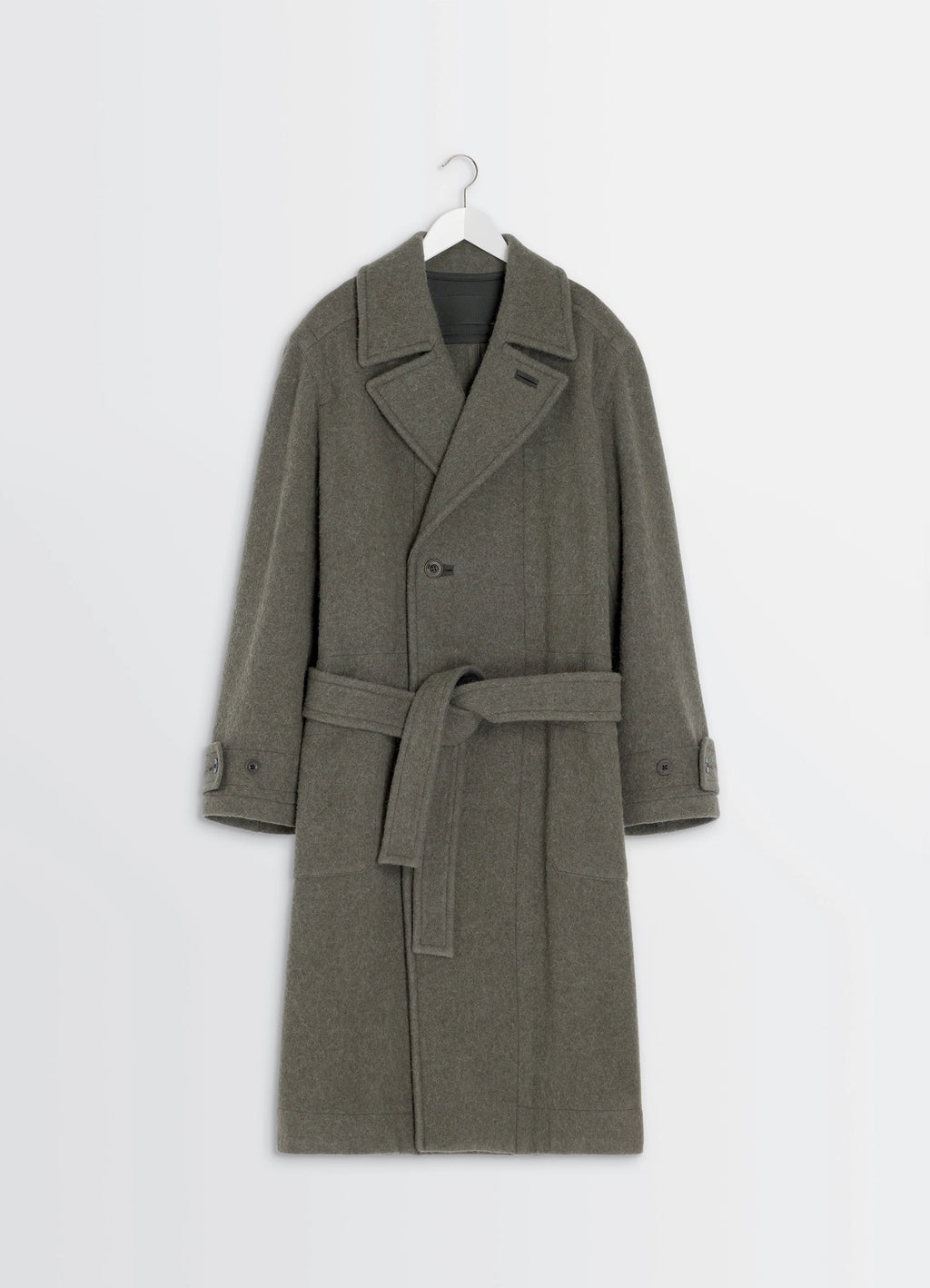 SOFT COAT - Dark Khaki - Soft Wool Alpaca - Men | LEMAIRE