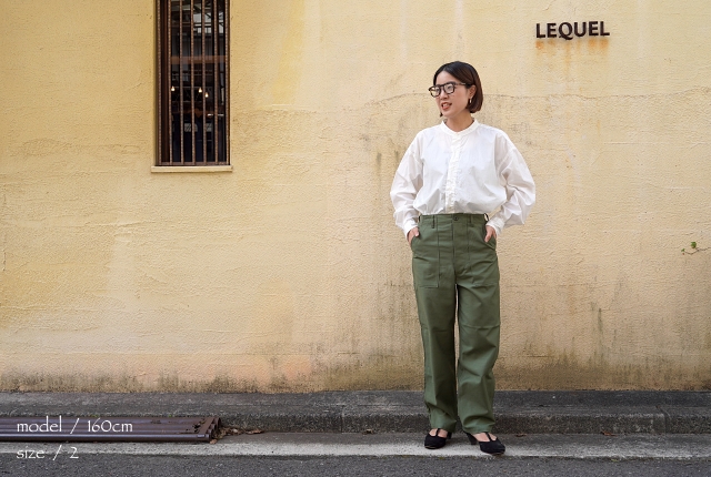 CIOTA シオタ スビンコットンムラ糸バックサテンベイカーパンツ