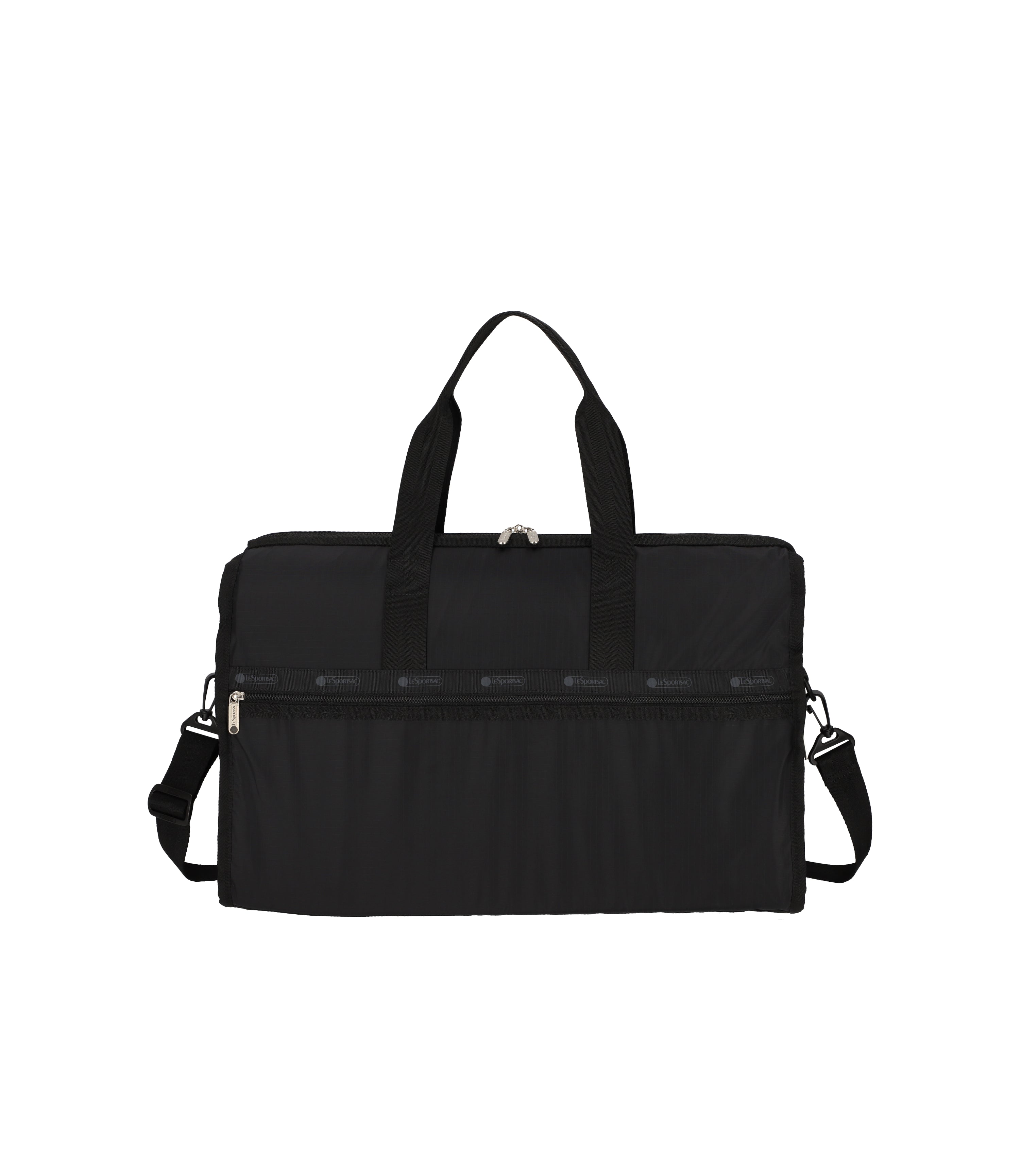 Solid Black Deluxe Large Weekender | Adventure Awaits | LeSportsac