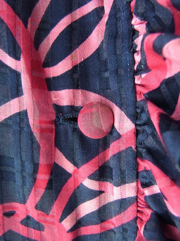 送料無料】フランス買い付け 60年代製 ネイビー X マゼンダ・ピンク