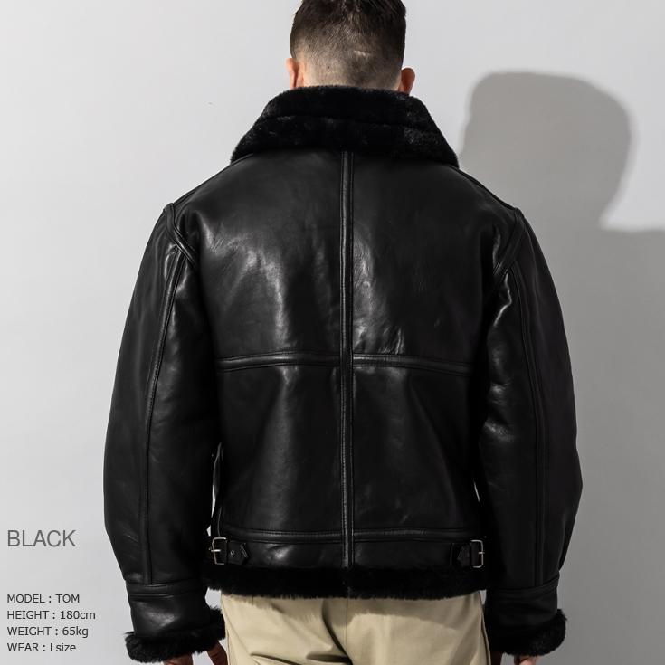 Liugoo Leathers 本革 B-3フライトジャケット メンズ リューグー