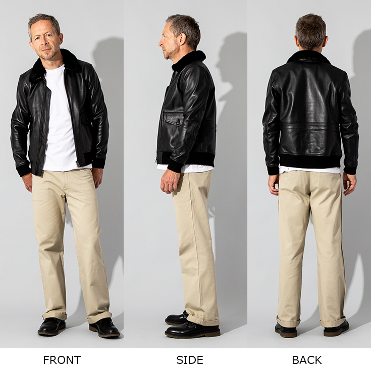 Liugoo Leathers 本革 G-1フライトジャケット メンズ リューグー