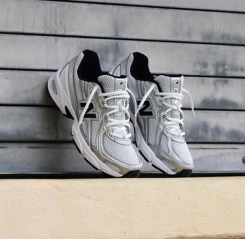 NEW BALANCE TRAINERS WHITE BLACK SILVER – Live-kickz