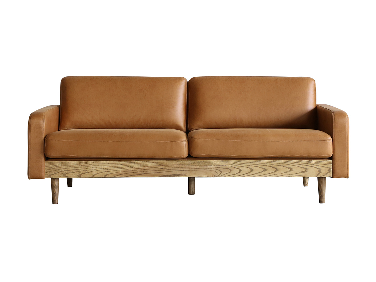 フリート ソファ 三人掛け レザーテックスキャメル 【LIXILオンライン