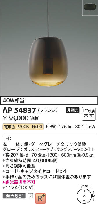 Koizumi コイズミ照明 ペンダント AP54837 | 商品紹介 | 照明器具の