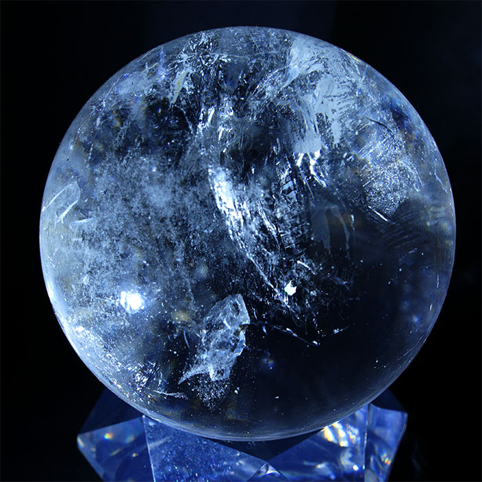 М☆水晶☆青雲ラダー☆ブルーラダー☆クリスタルクォーツ☆希少☆台座