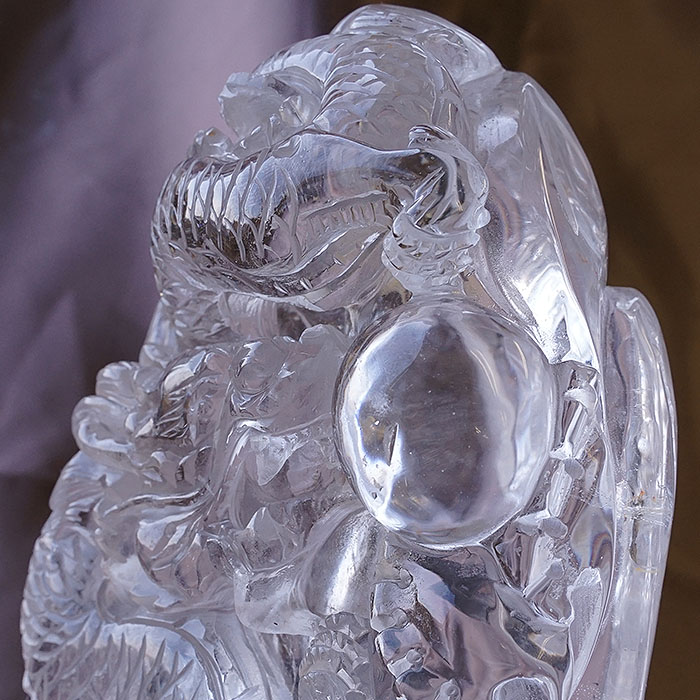 SALE 14%OFF】 天然石 水晶 クリスタル 彫り物 龍 ドラゴン