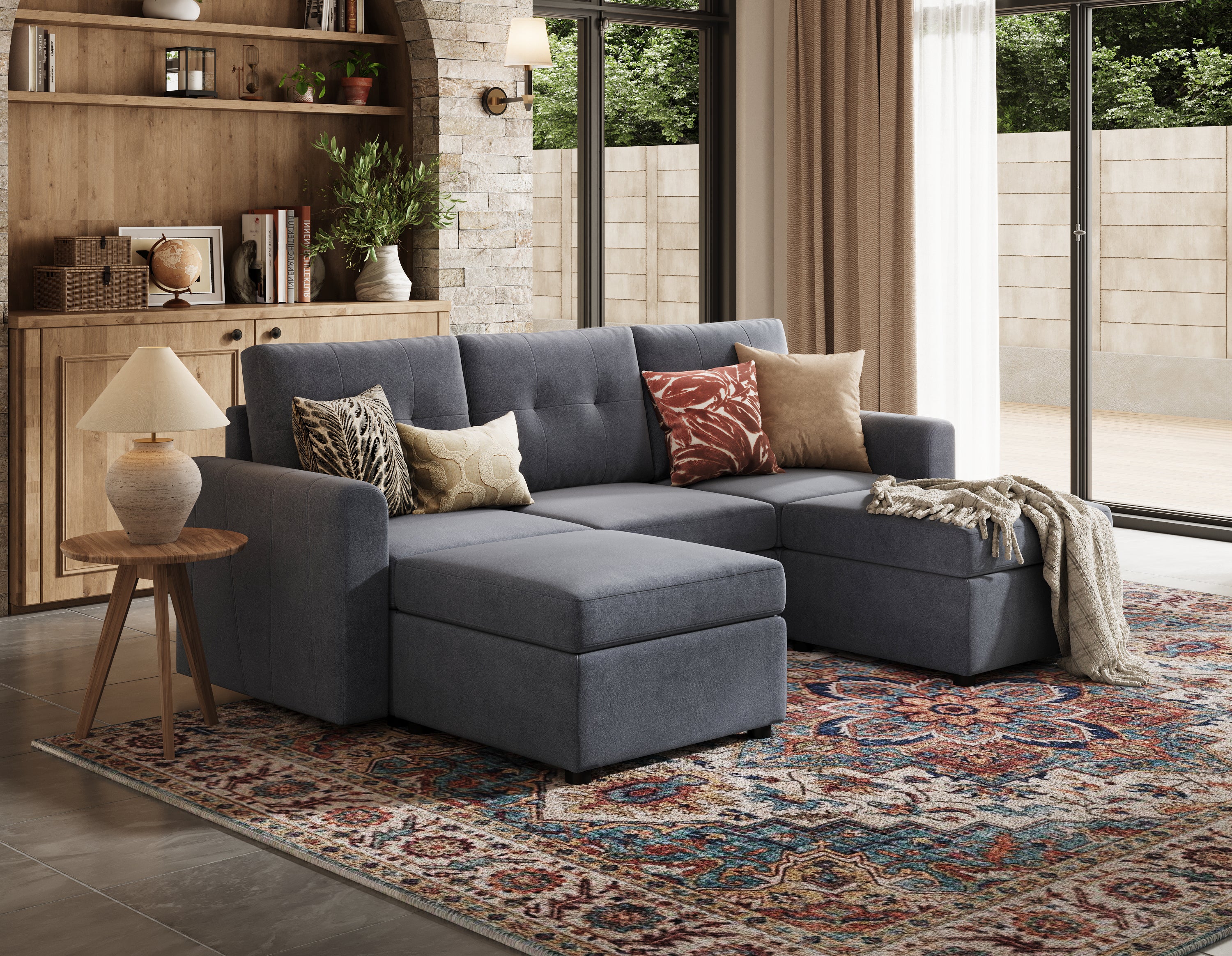 RUBIK III 3 Seats with 2 Ottomans