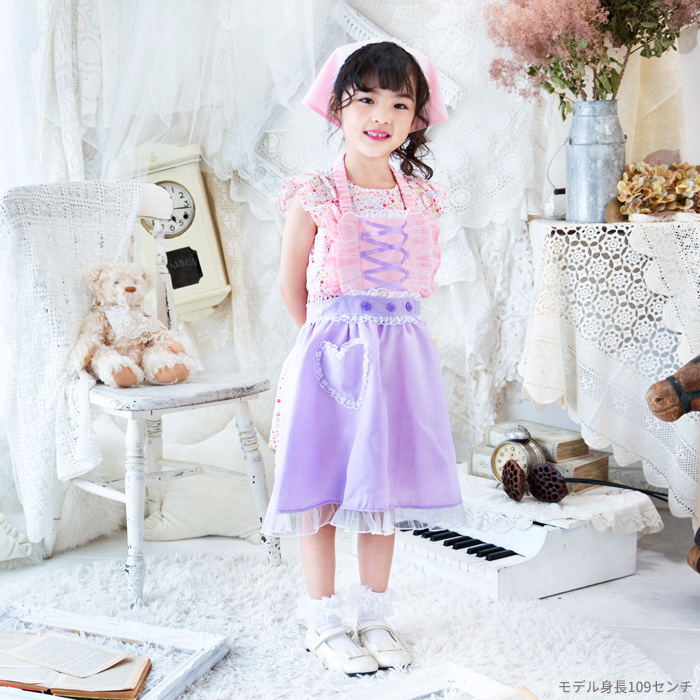 プリンセスなりきり かんたんドレス エプロン 3角巾つきセット