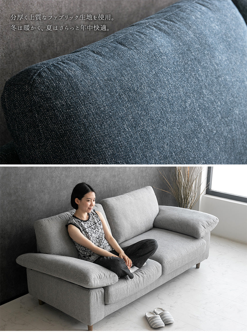 グレー ファブリックソファ 引き取り限定グレー ファブリックソファ