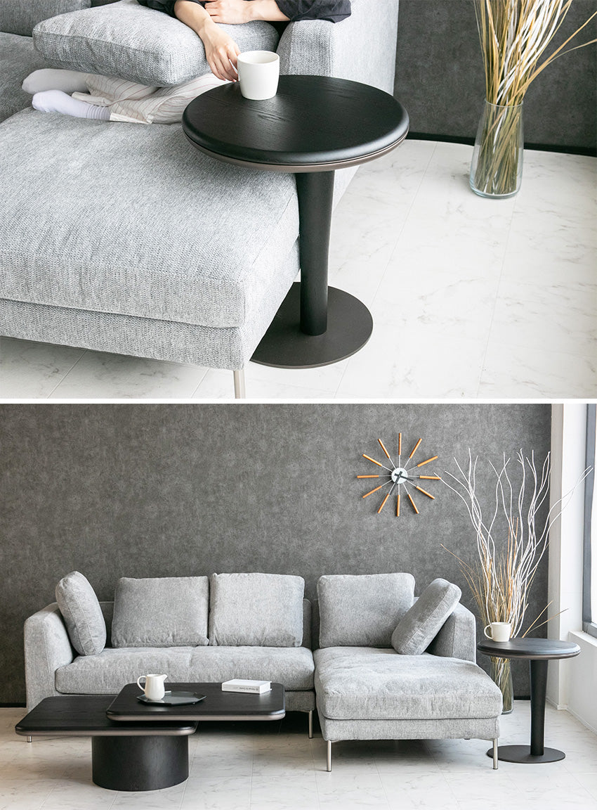 lushroom サイドテーブル ウォールナット ブラックオーク ナイト