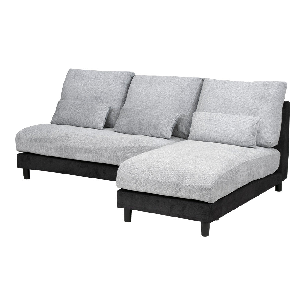 lushroom カウチソファ 3人掛け 4人掛け 撥水 アームレス ファブリック