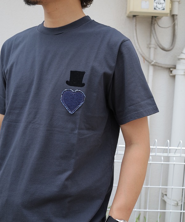 Bohemians/ボヘミアンズ LOVE/HAT MINI PATCH DENIM S/S TEE（全2色