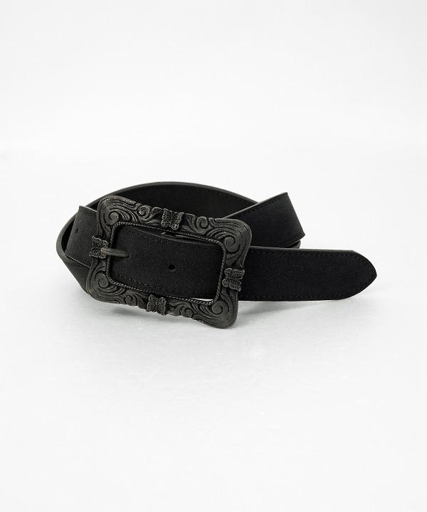 Needles/ニードルズ Papillon Sq. Buckle Belt - Suede Lthr