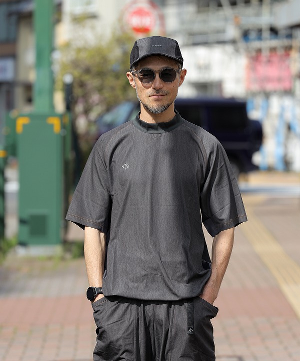 リョウゲン/RYOGEN DENIM MOCK NECK H/S TEE（全2色） [カットソー・T