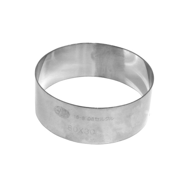 丸セルクル 80×H30mm｜製菓・製パン用の焼き型、器具｜パン、お菓子の