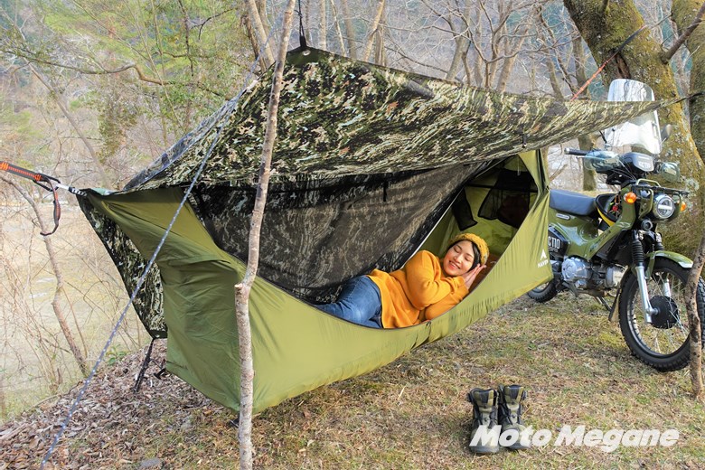 最高の寝心地！フルフラットハンモック『ヘブンテント』は設営簡単で