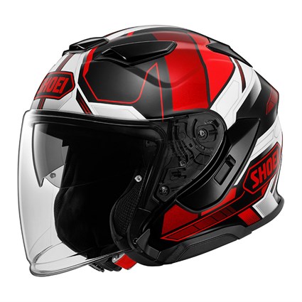 Shoei J-Cruise 3 Whizzy TC10 helmet in red / white / blue