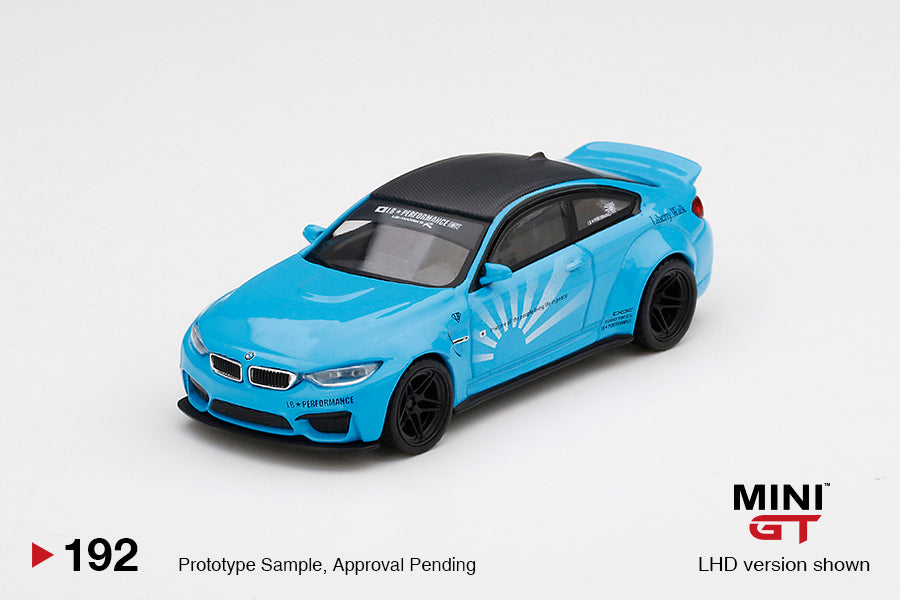 MINIGT 1:64 BMW M4 LB☆WORKS Liberty Walk in Baby Blue – Model