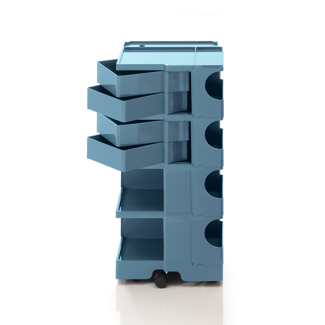 ボビーワゴン 4段4トレイ ブルーホエール(ブルーホエール)：ホーム