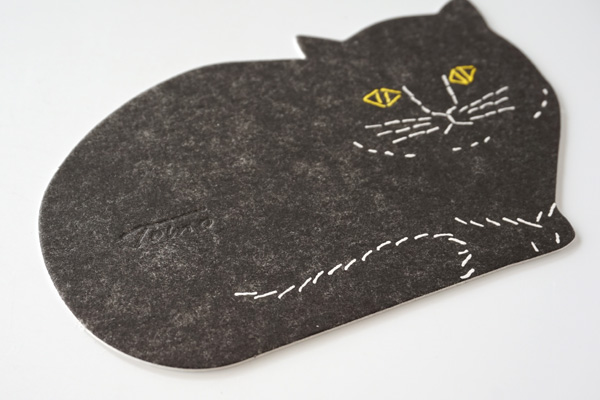 トモタケ 凸版印刷 コースター 5枚セット 切抜き猫｜和食器の通販 monsen