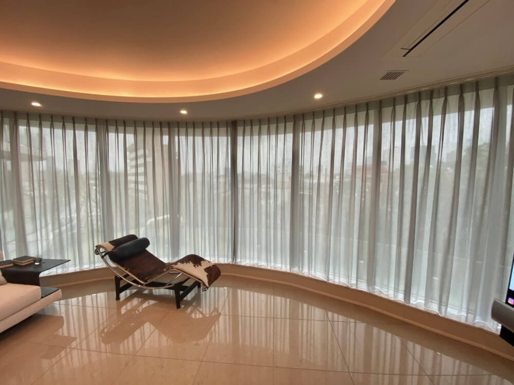 最終価格]FISBAスイス製高級生地オーダーメイドグレードレープカーテン