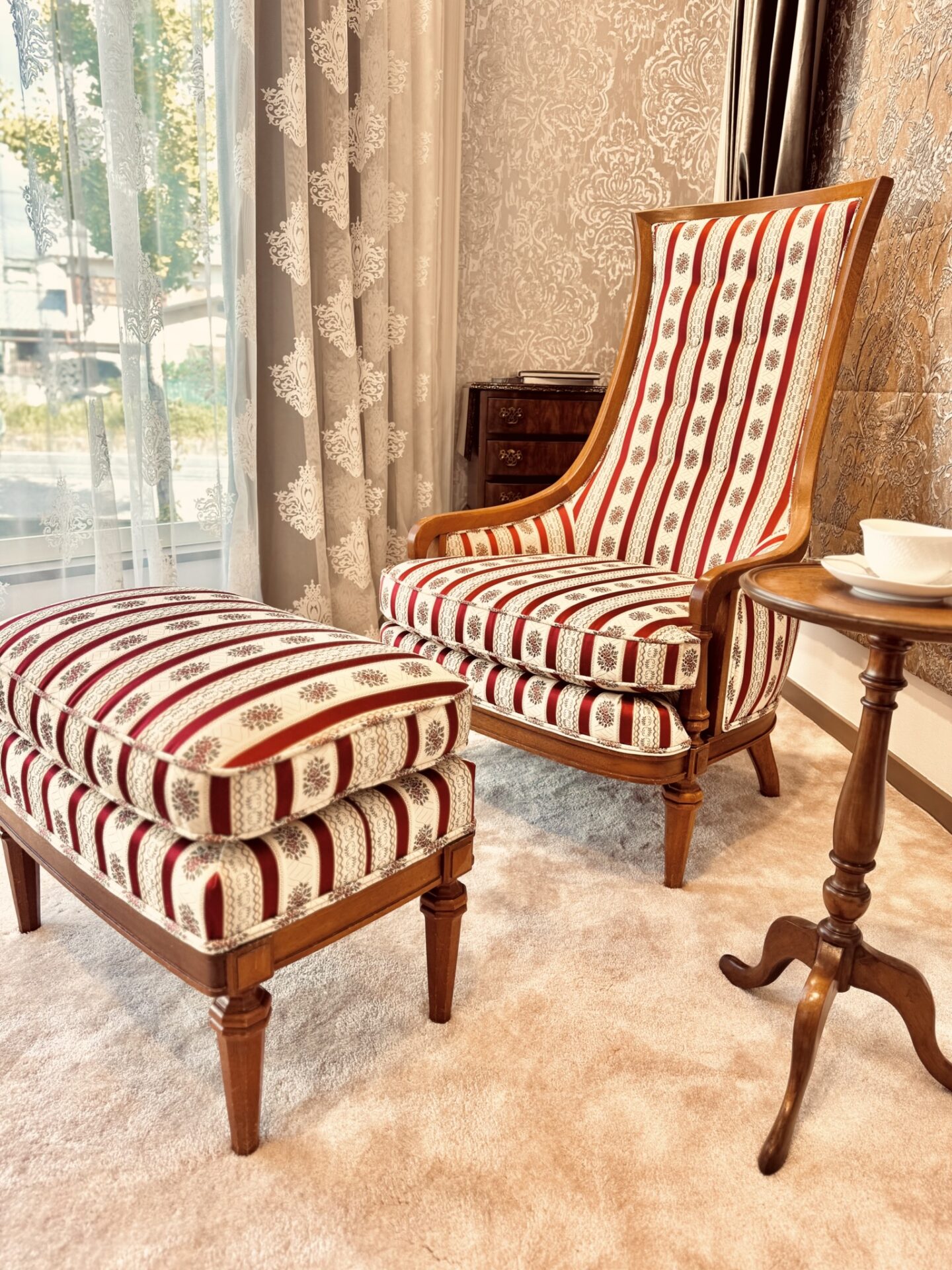 Drexel Heritage（ドレクセルヘリテイジ）ハイバックチェアの張り替え