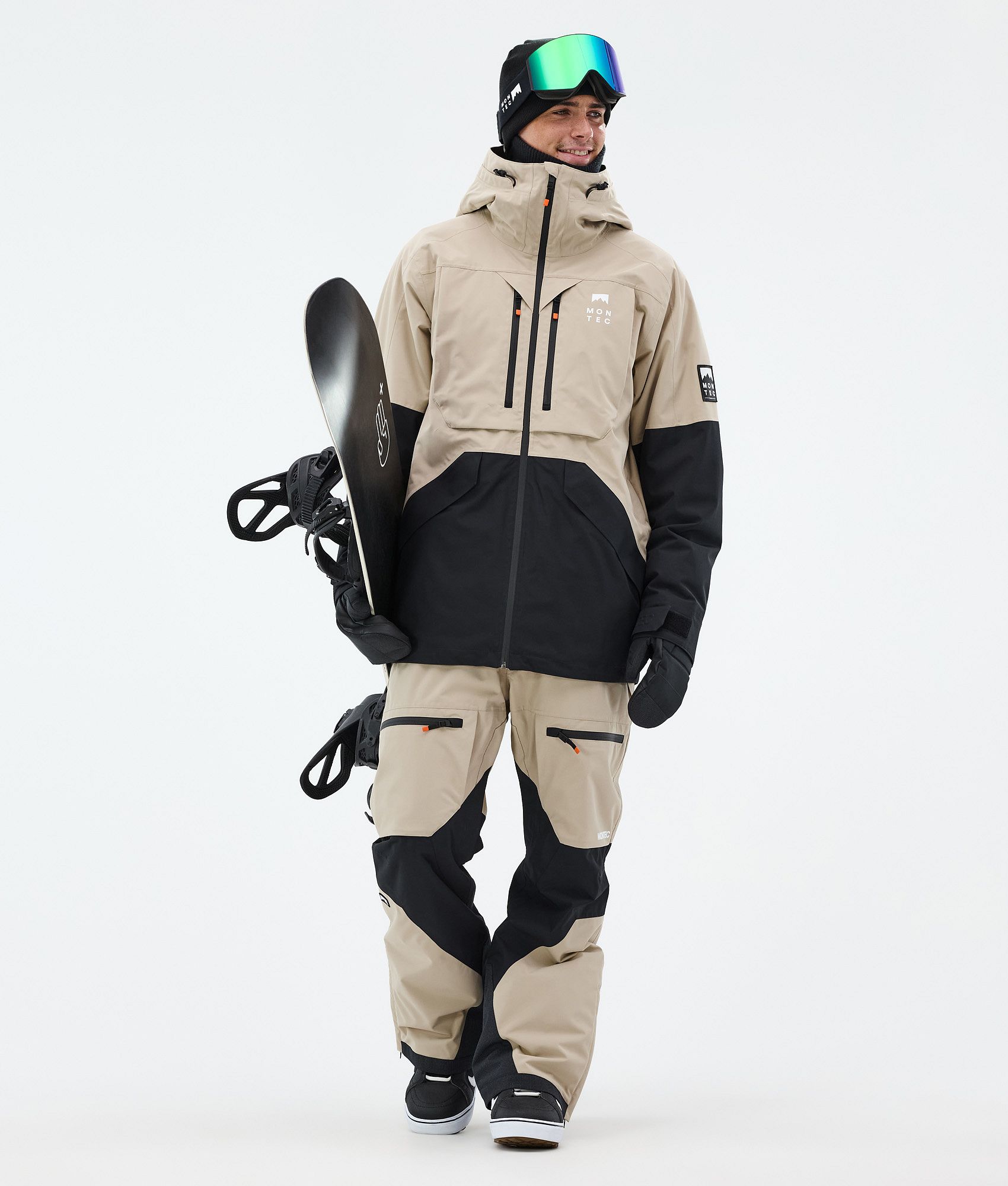 Montec Arch Snowboard Jacket Men Sand/Black | Montecwear.com
