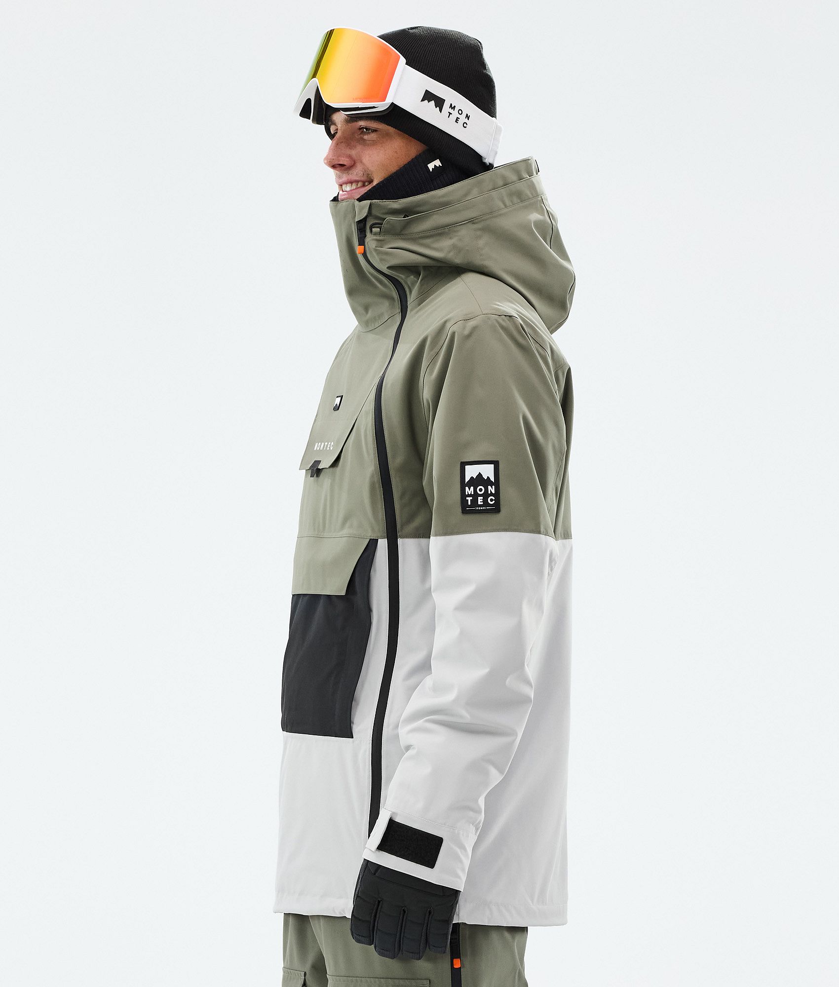 Montec Doom Ski Jacket Men Greenish/Black/Light Grey | Montecwear.com