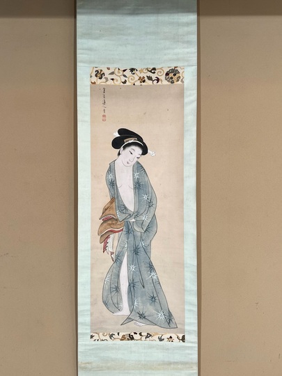 横井金谷 美人図｜古美術・掛け軸の販売・買取・鑑定-松本松栄堂