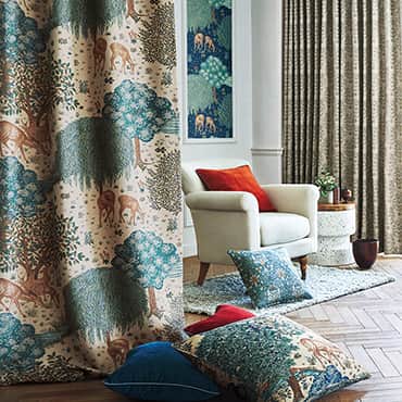 ウィリアムモリス ドレープカーテン 川島織物セルコン ｜松装(マツソウ)