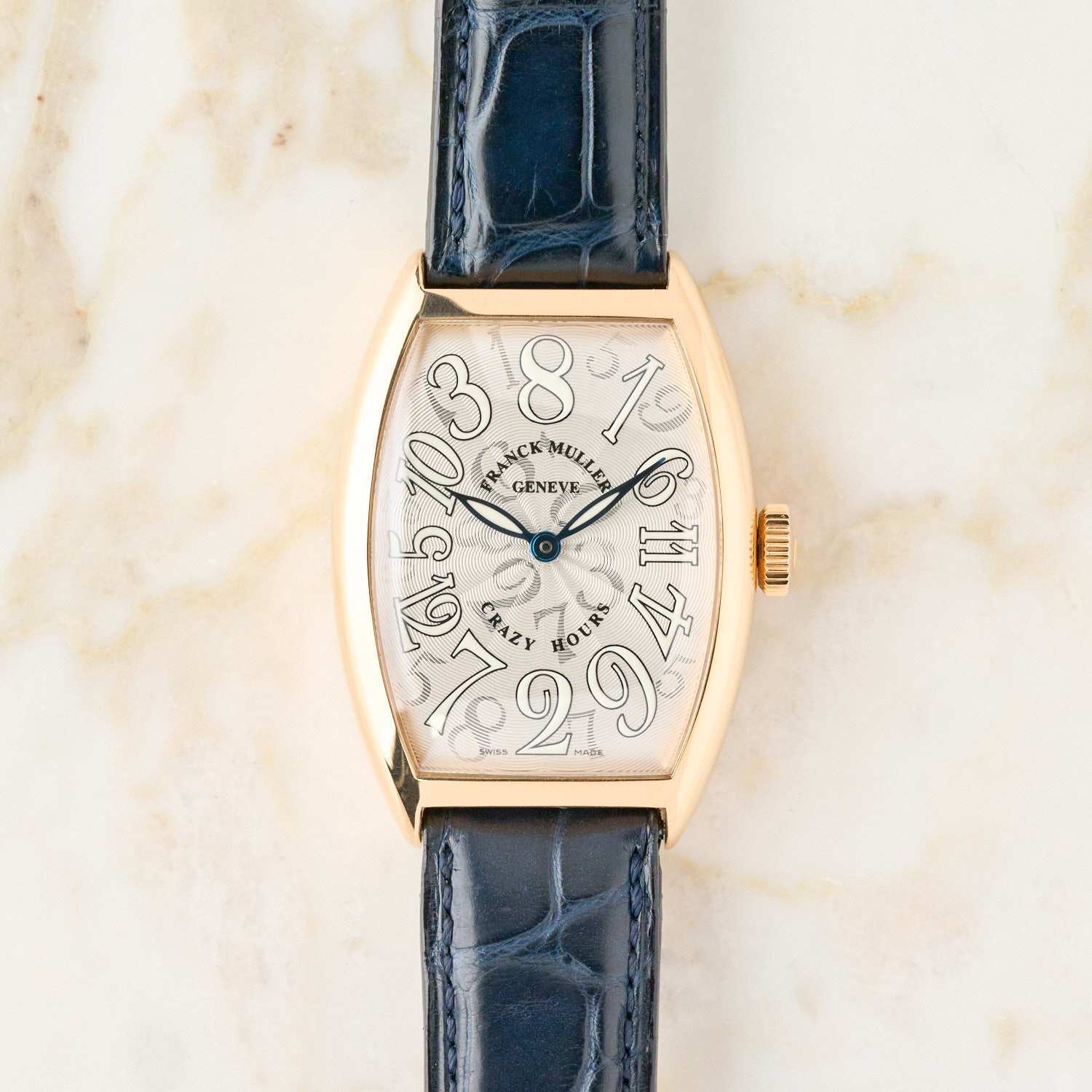 Franck Muller Crazy Hours 5850CH – 18K Rose Gold – White Dial