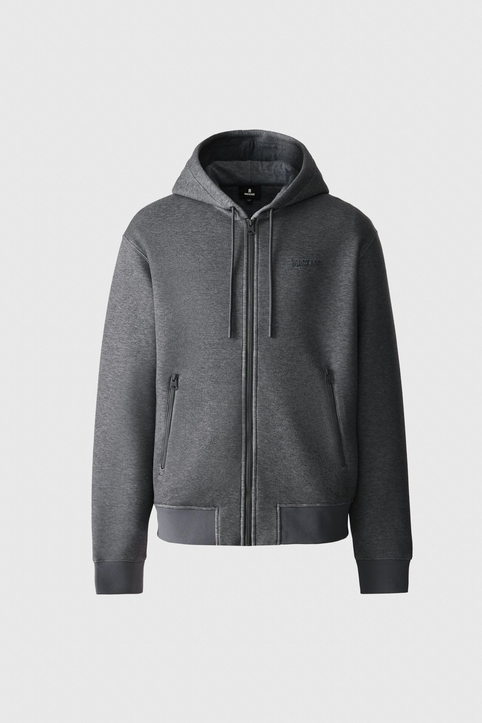 Krystos, double-face jersey zip-up hoodie | Mackage® US