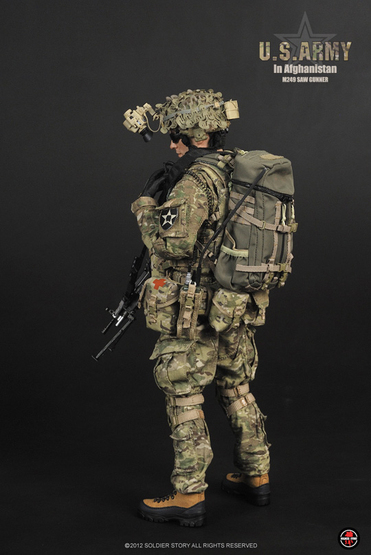 U.S. ARMY In Afghanistan saw gunner - Machinegun