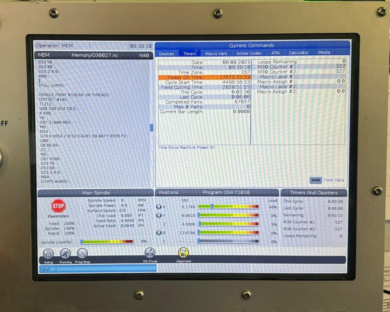 Used Haas ST-15Y CNC Turning Center – 2019 Y Axis Sub Spindle Bar