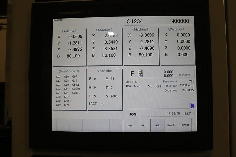 12'' X Axis 12'' Y Axis Kitamura HX-250G HORZ MACHINING CENTER