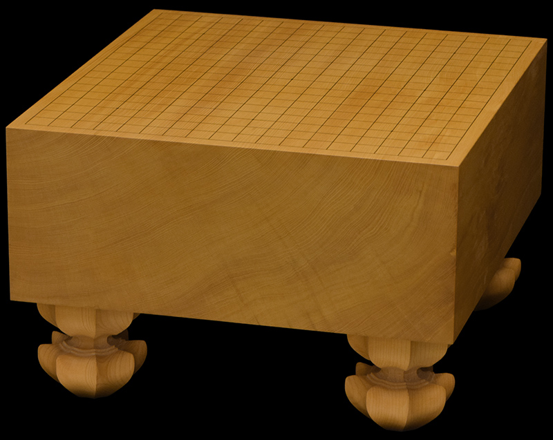 本榧足付碁盤 5寸6分（天柾） ga50046 | 前川榧碁盤店