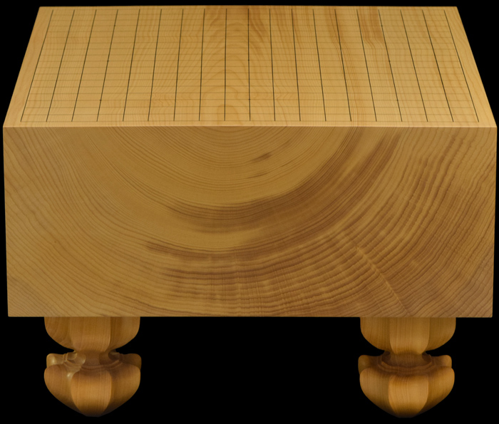 国産本榧足付碁盤 5寸8分（木裏） ga50042 | 前川榧碁盤店