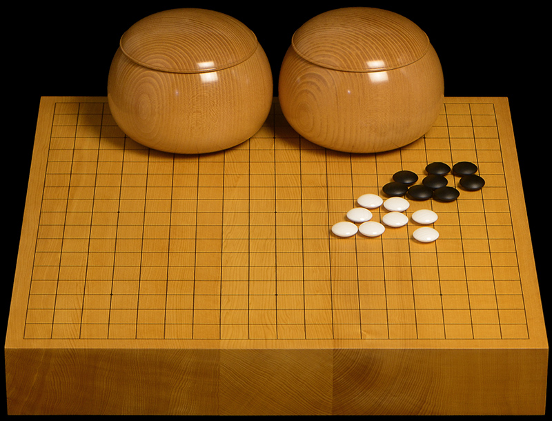 本榧2寸卓上碁盤セット（ハギ盤・特上） | 前川榧碁盤店