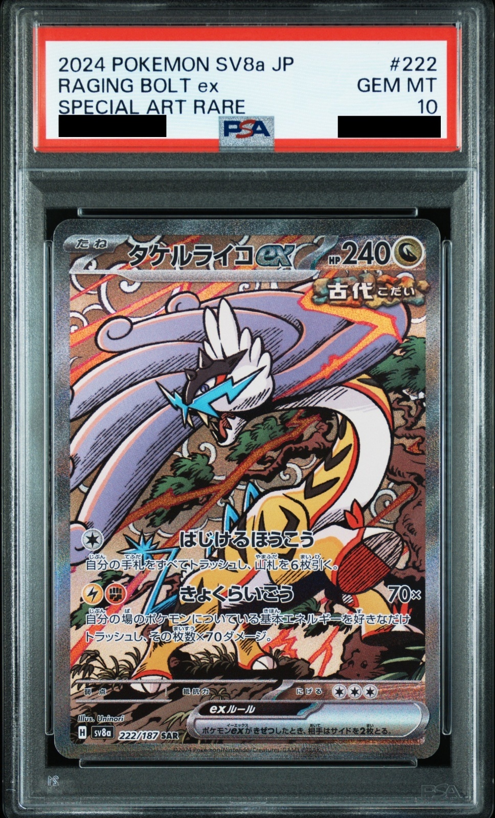 PSA10】 タケルライコex (SAR) {222/187} [SV8a/テラスタルフェスex