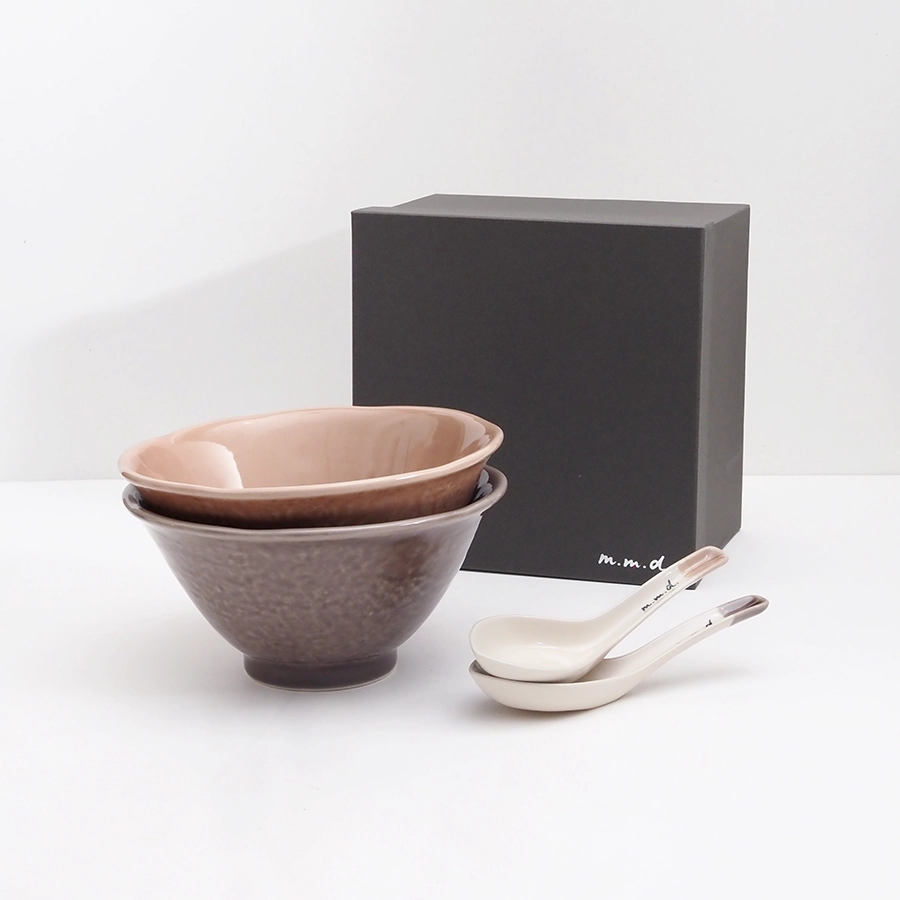 ラーメンどんぶり・れんげ2個セット / marriage colors line / 熨斗