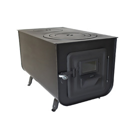 茶坊主 薪ストーブ 黒 四角形 ガラスドア付き 茶坊主 薪ストーブ 黒