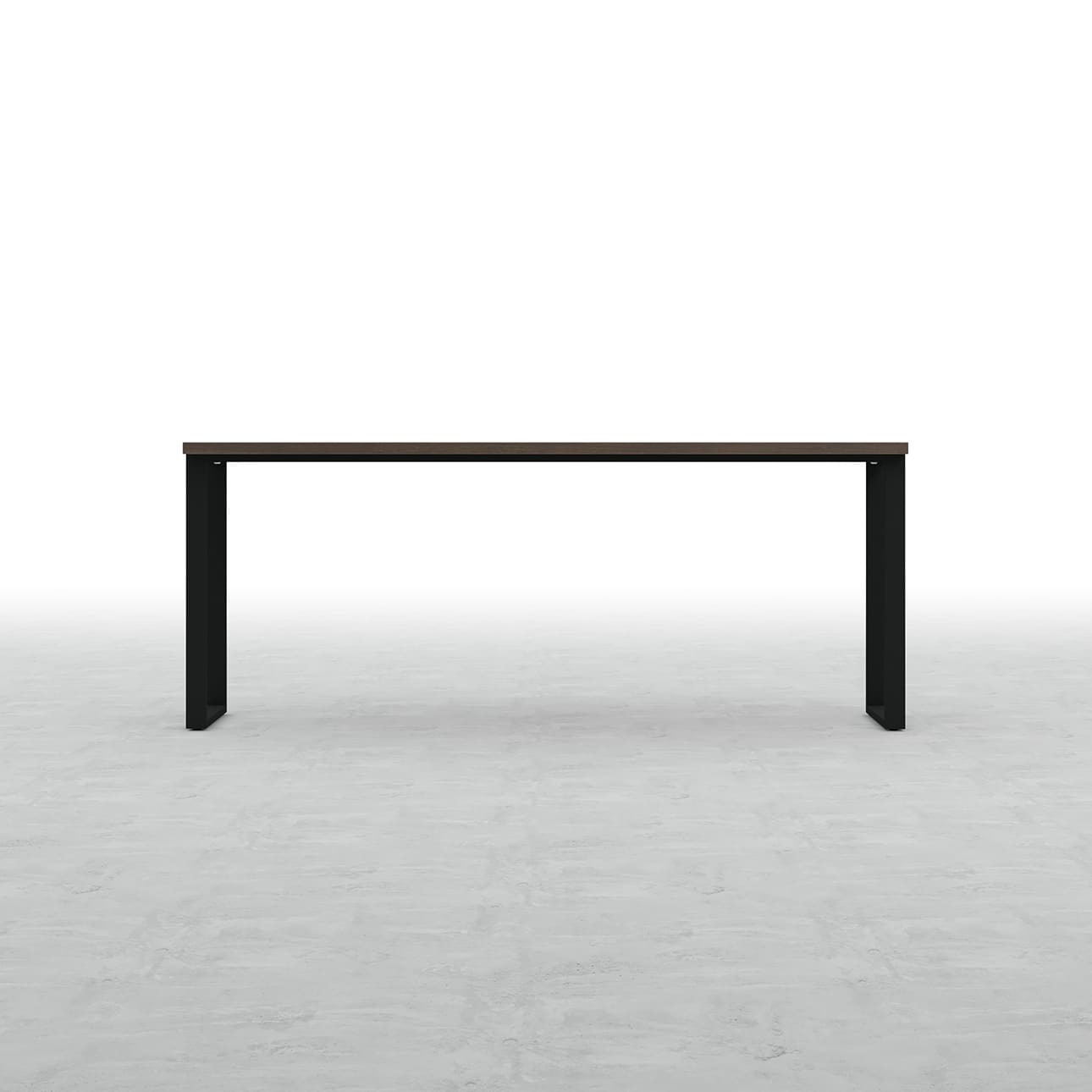 コンソールデスク スチール脚（RO）幅1800×奥行450㎜ ラバーウッド