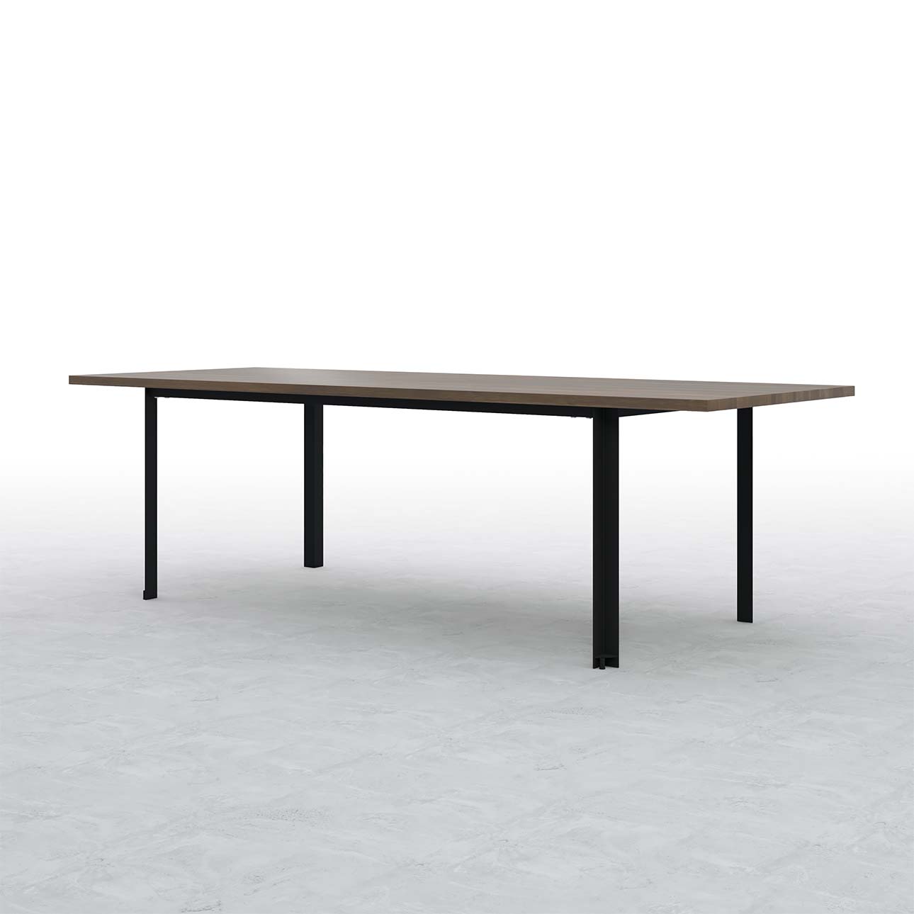 ダイニングテーブル スチール脚（SL） 幅2400×奥行900㎜ ラバーウッド